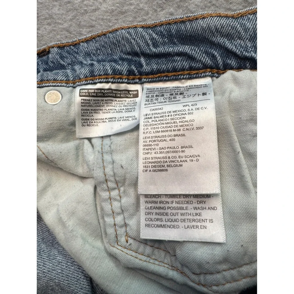 Levis 502 Taper Mens Jeans Light Wash Blue Denim 38x32 29507-0370
